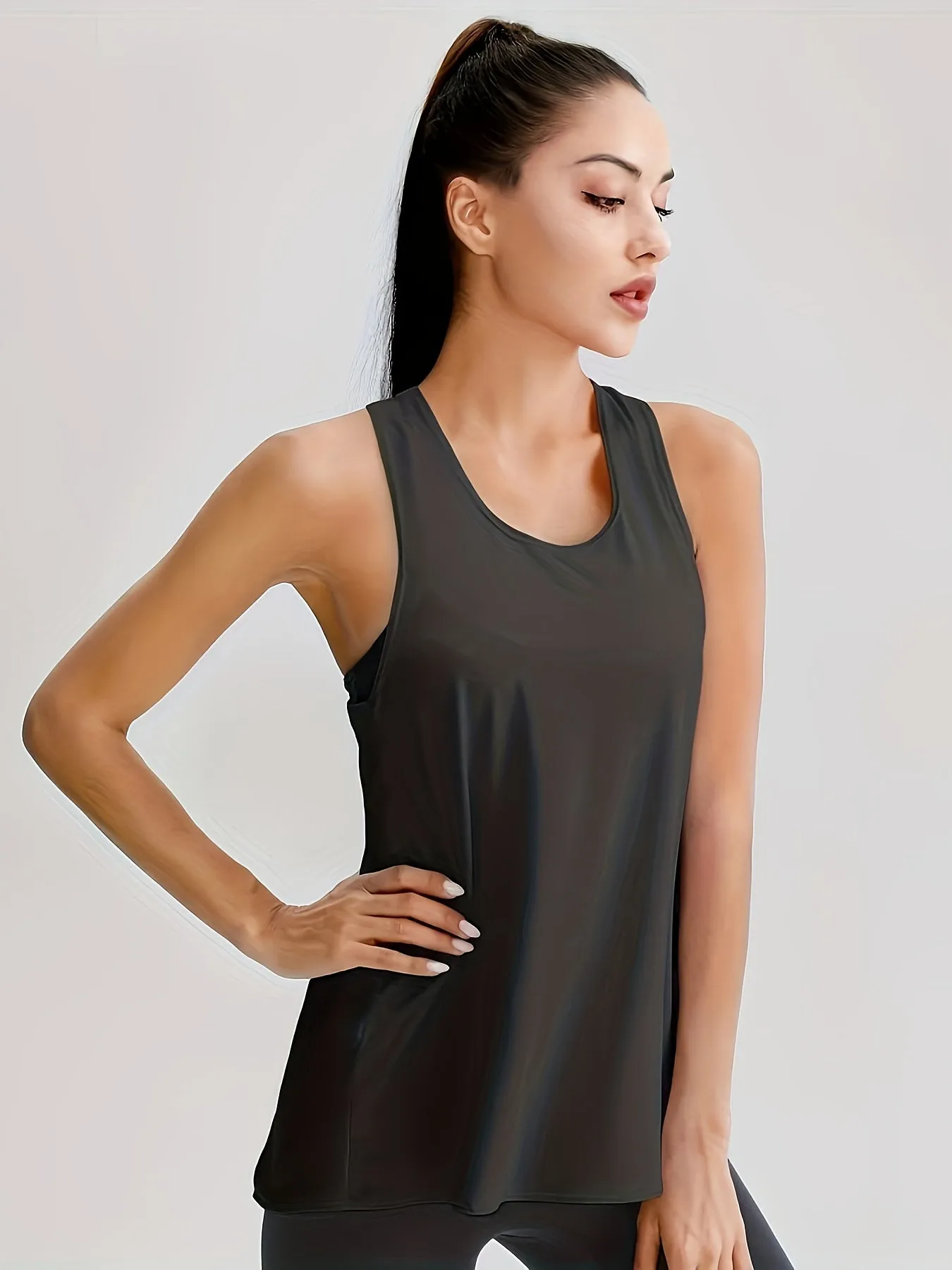2-Pack Women's Summer Sports Fitness Tank Tops – Quick-Drying with Back Split