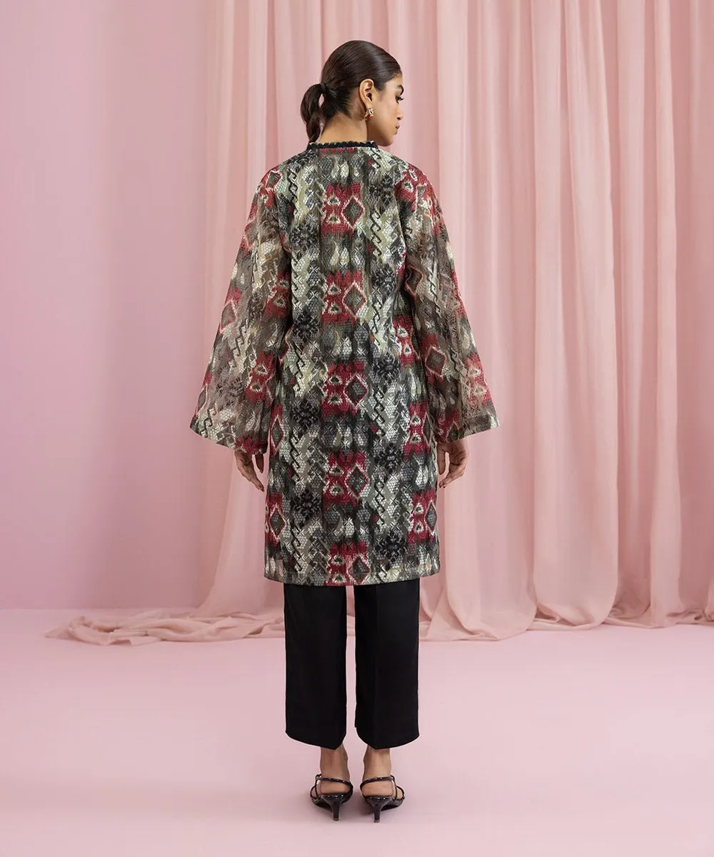 2 Piece - Embroidered Masoori Net Suit