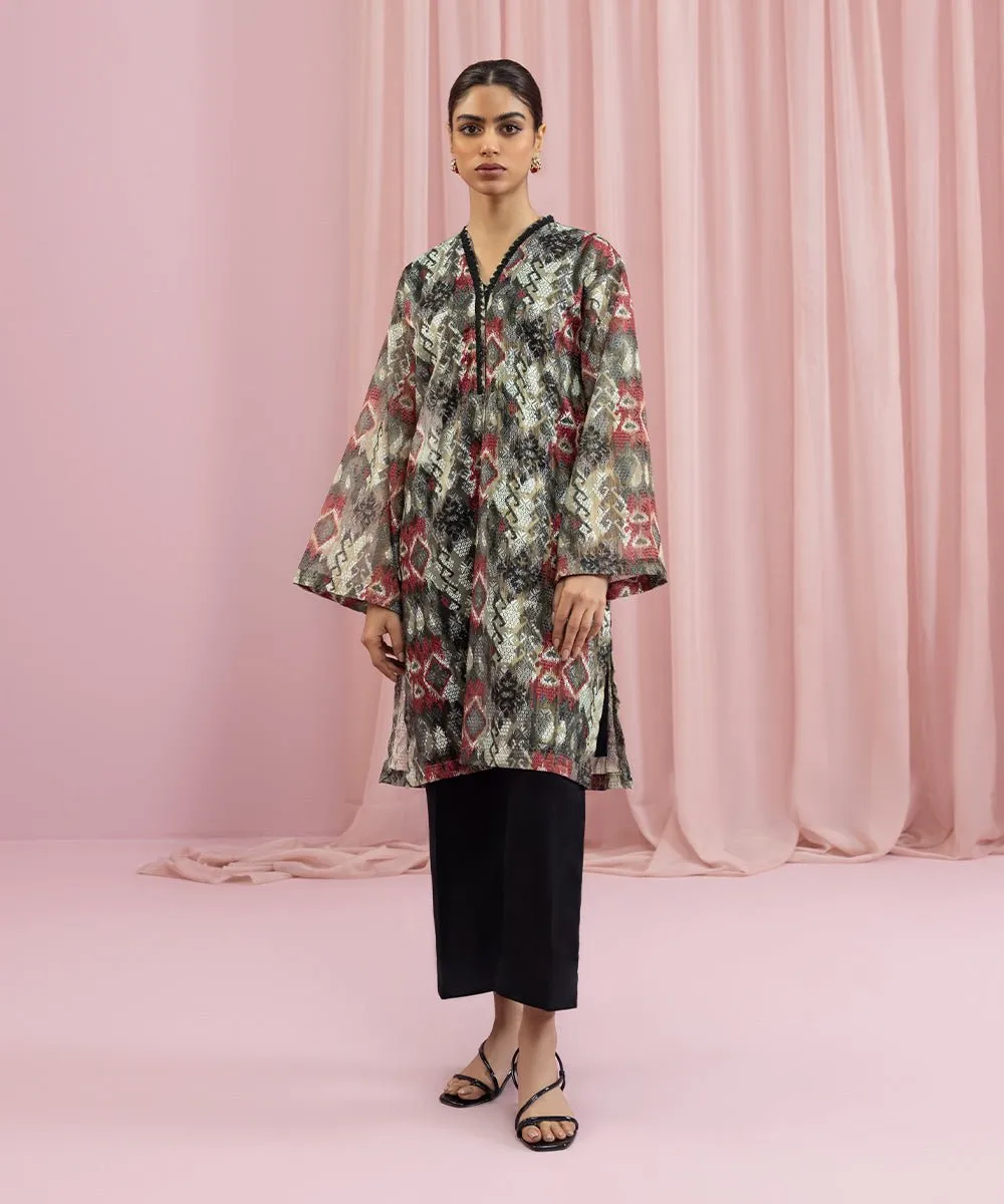 2 Piece - Embroidered Masoori Net Suit