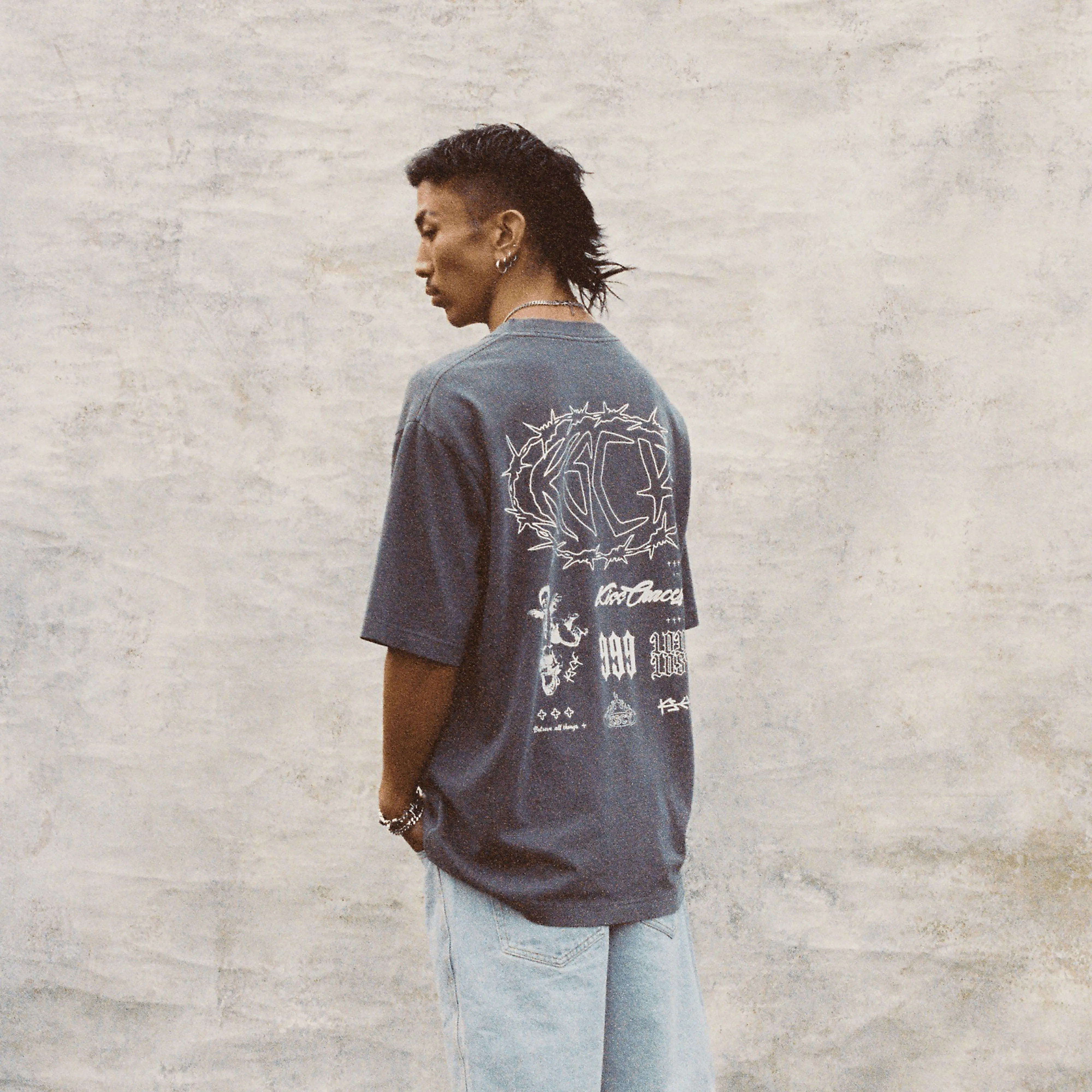 Adrift Oversized Tee Pigment Charcoal