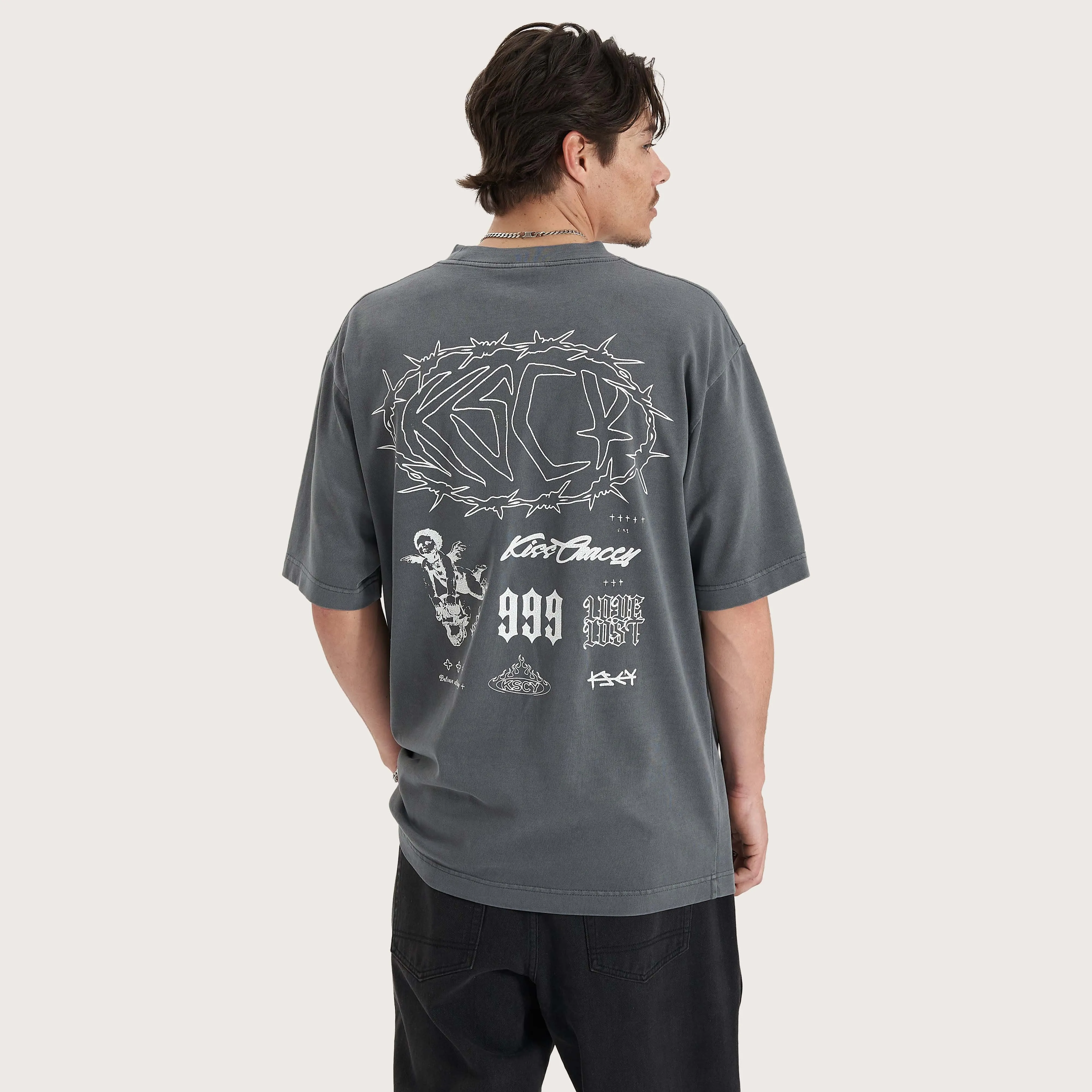 Adrift Oversized Tee Pigment Charcoal