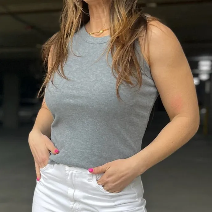 All In Basics Fitted Ribbed Tank