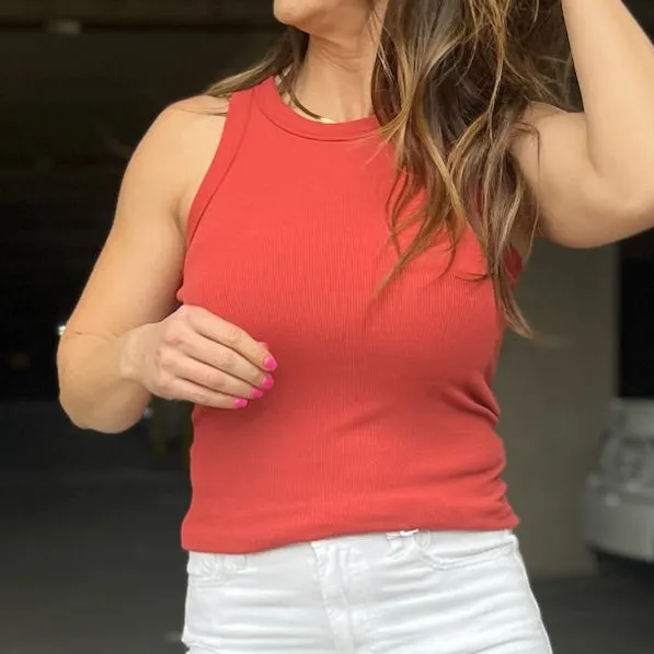 All In Basics Fitted Ribbed Tank