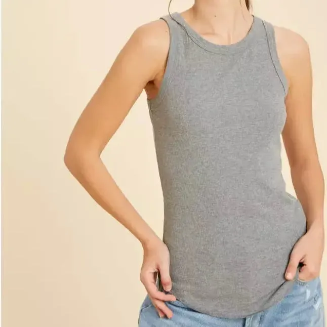 All In Basics Fitted Ribbed Tank
