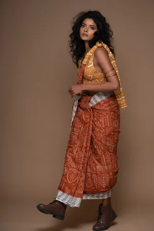 Ancient Whispers Cotton Sari