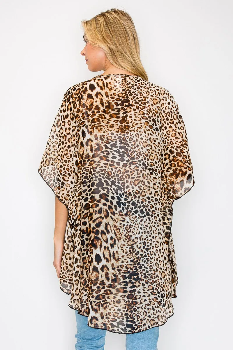 ANNIMAL PRINTED KIMONO CASUAL CARDIGAN