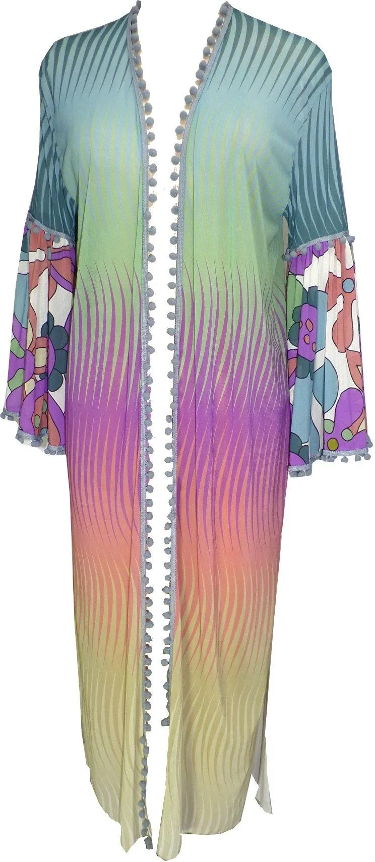 Aquarius Pom Pom Kimono