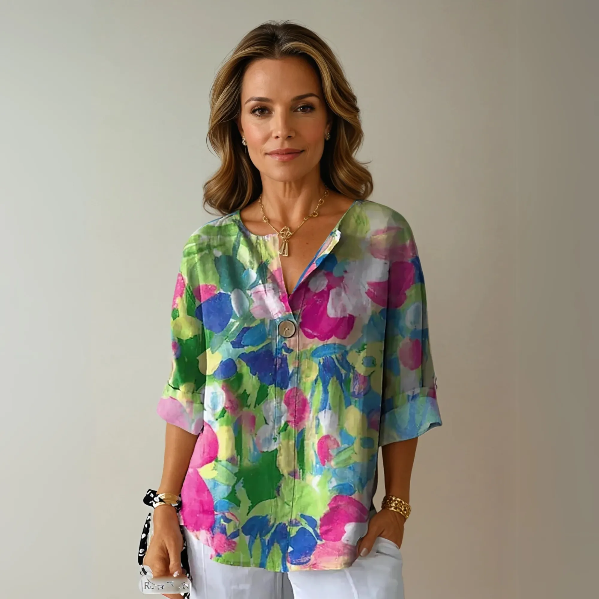 Arlene™ | Elegant Floral Print Top