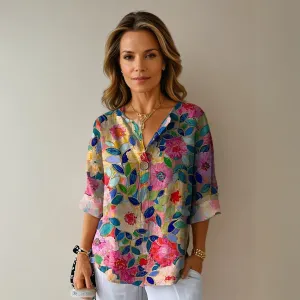 Arlene™ | Elegant Floral Print Top