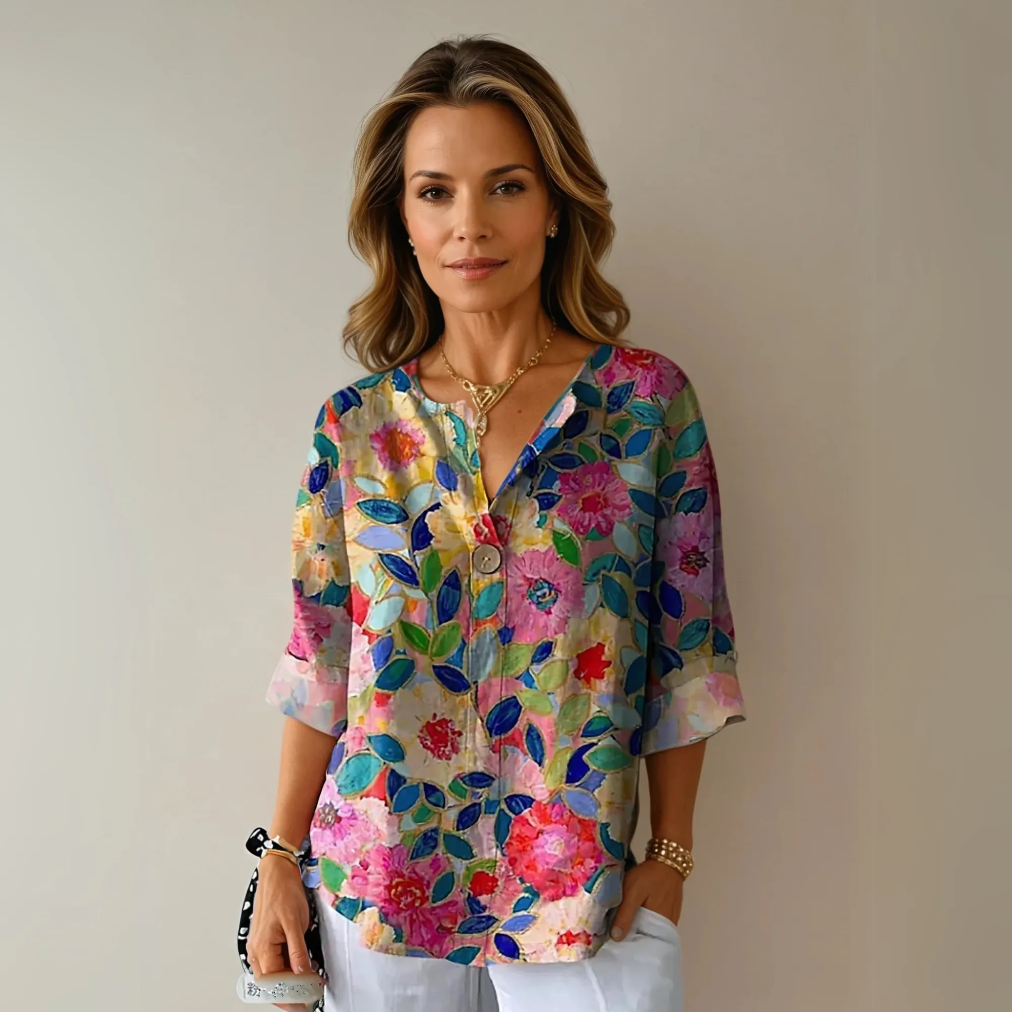 Arlene™ | Elegant Floral Print Top