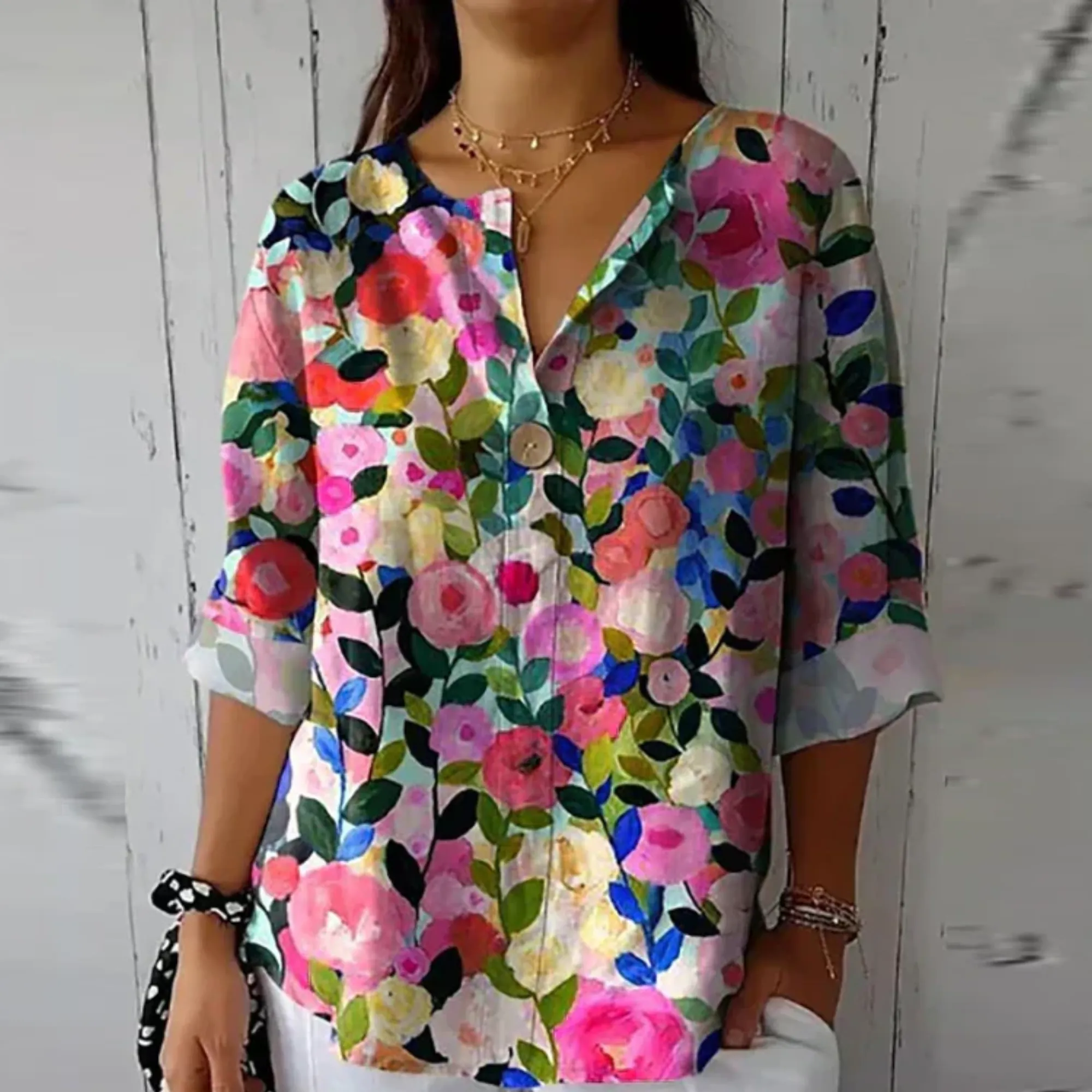 Arlene™ | Elegant Floral Print Top