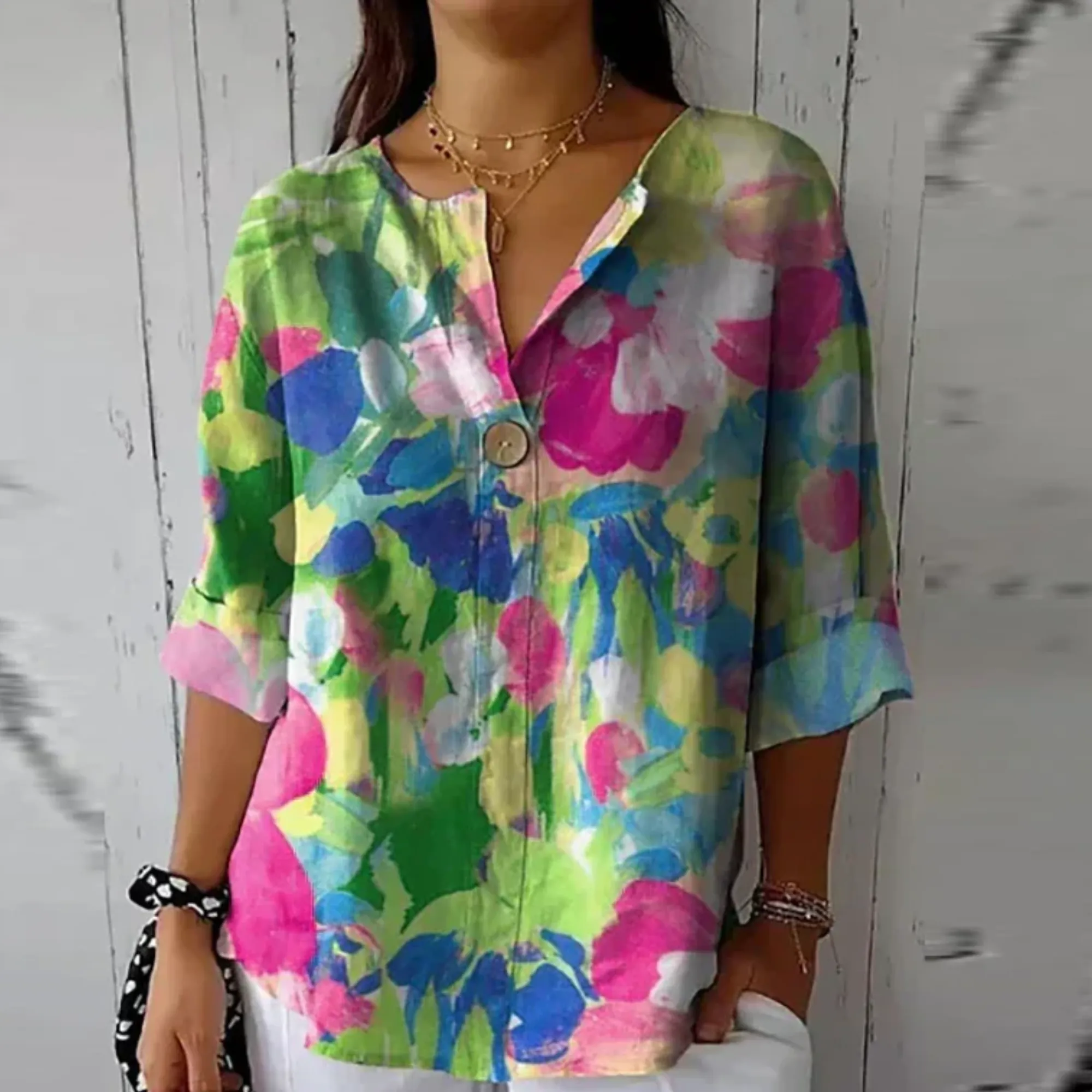 Arlene™ | Elegant Floral Print Top