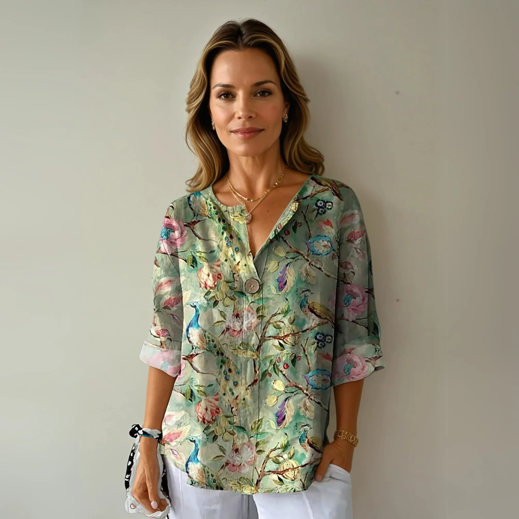 Arlene™ | Elegant Floral Print Top
