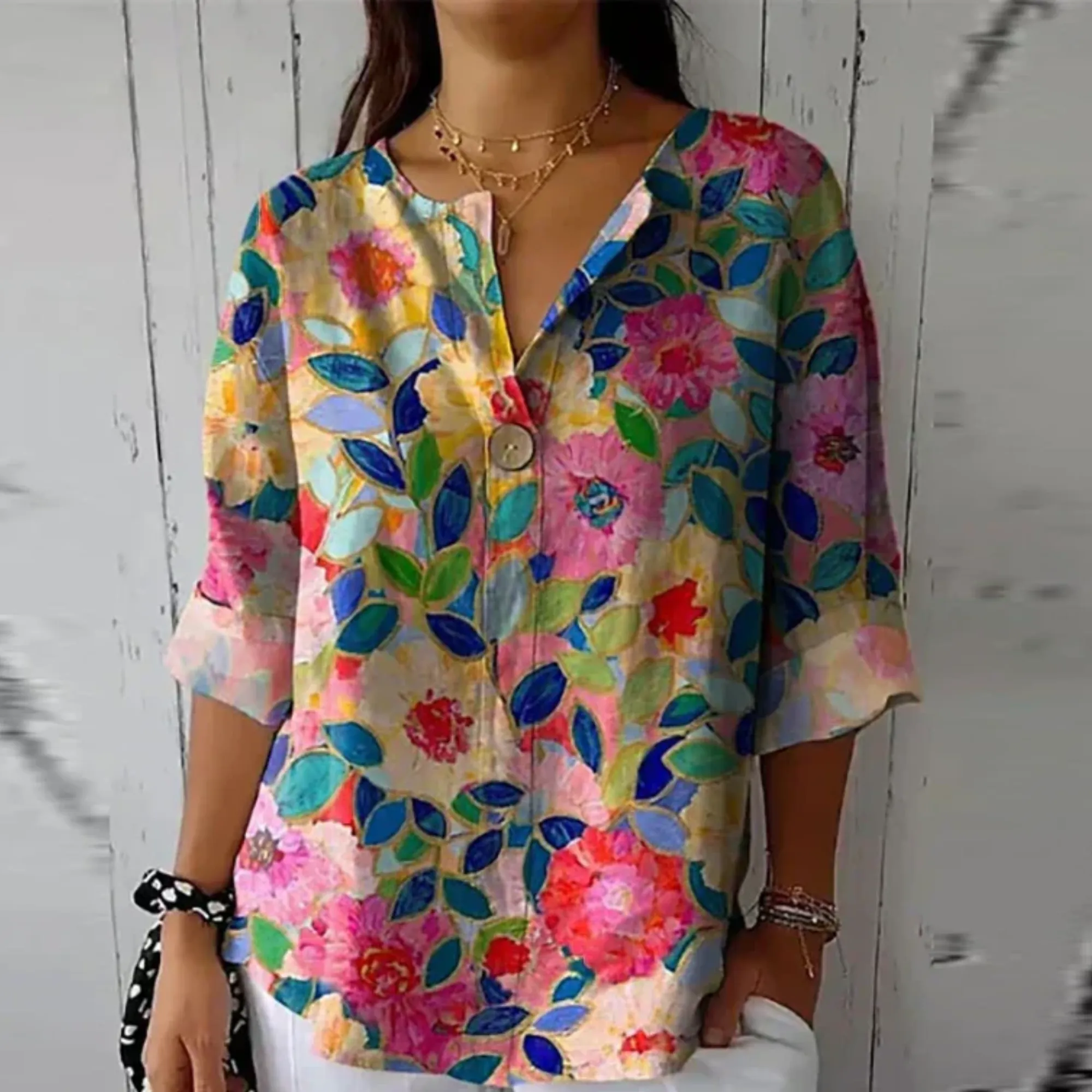 Arlene™ | Elegant Floral Print Top