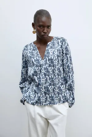 Basic long-sleeved top - Light Blue