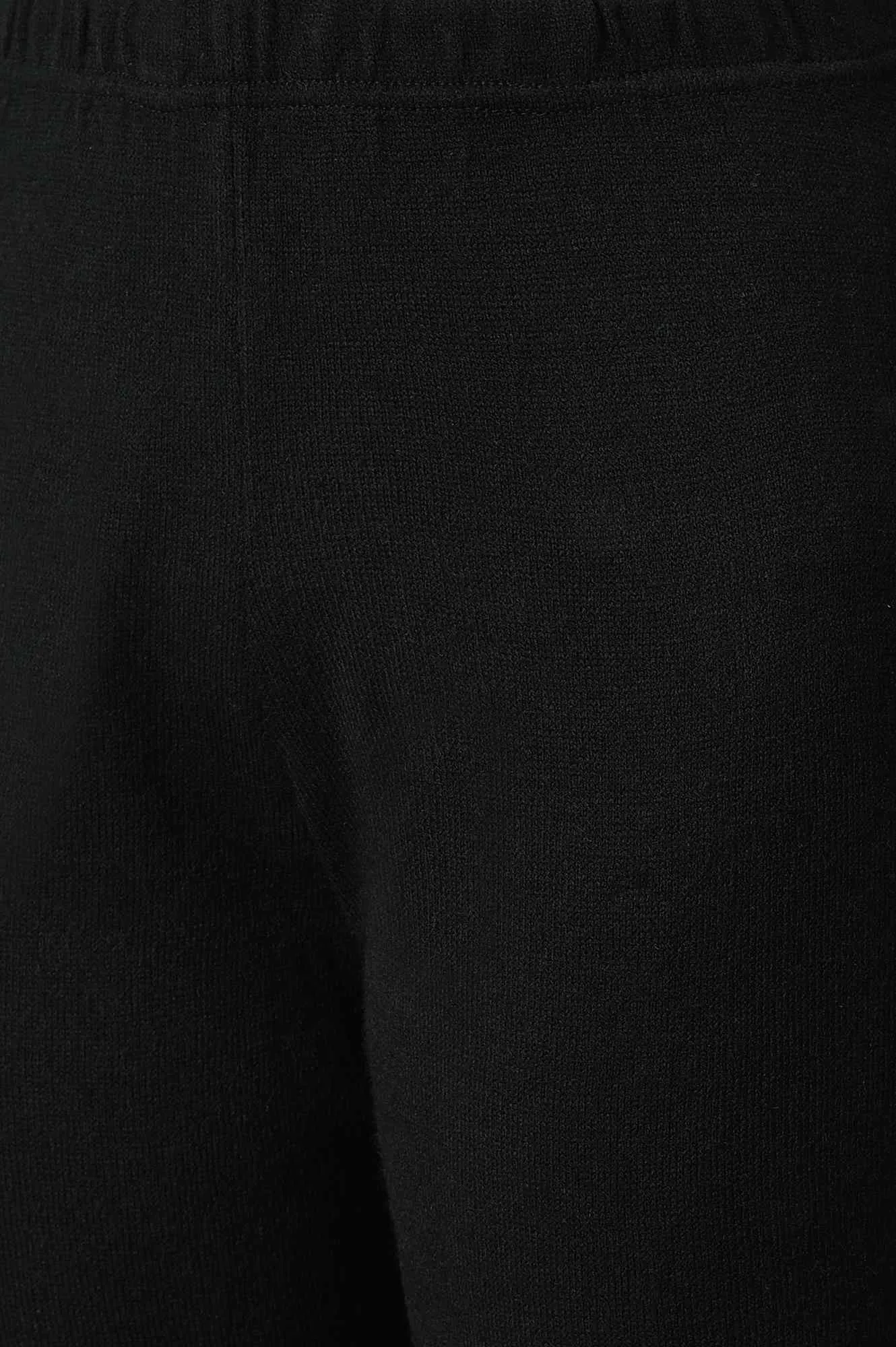Black Acrylic Knitted Palazzo Pants