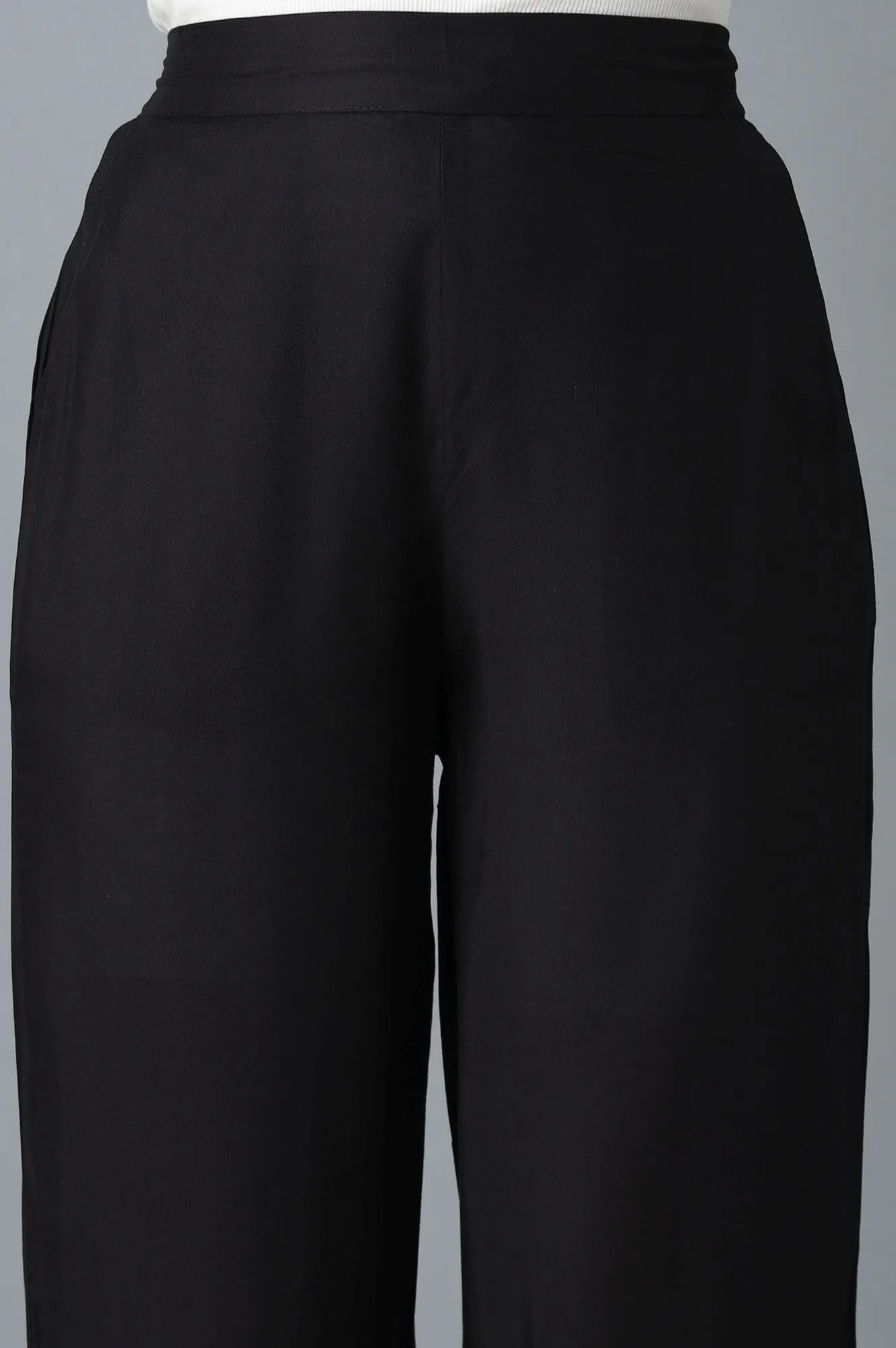 Black Calf Length Culottes