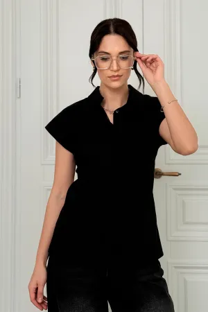 Black cotton blouse