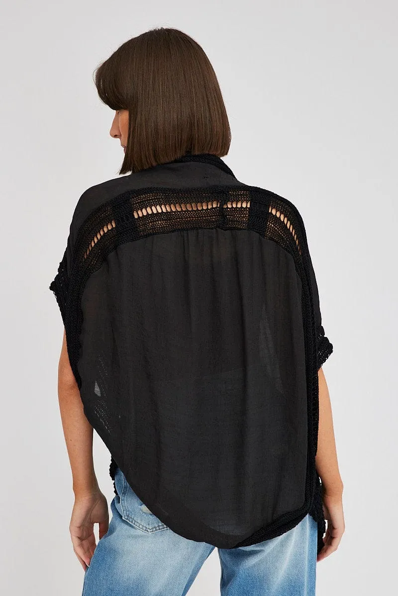 Black Kimono Short Sleeve