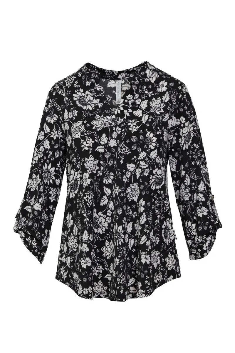 Black Printed Blouse