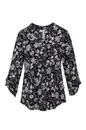 Black Printed Blouse