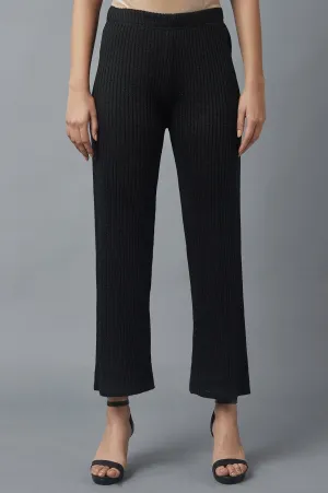 Black Winter Shiny Palazzo