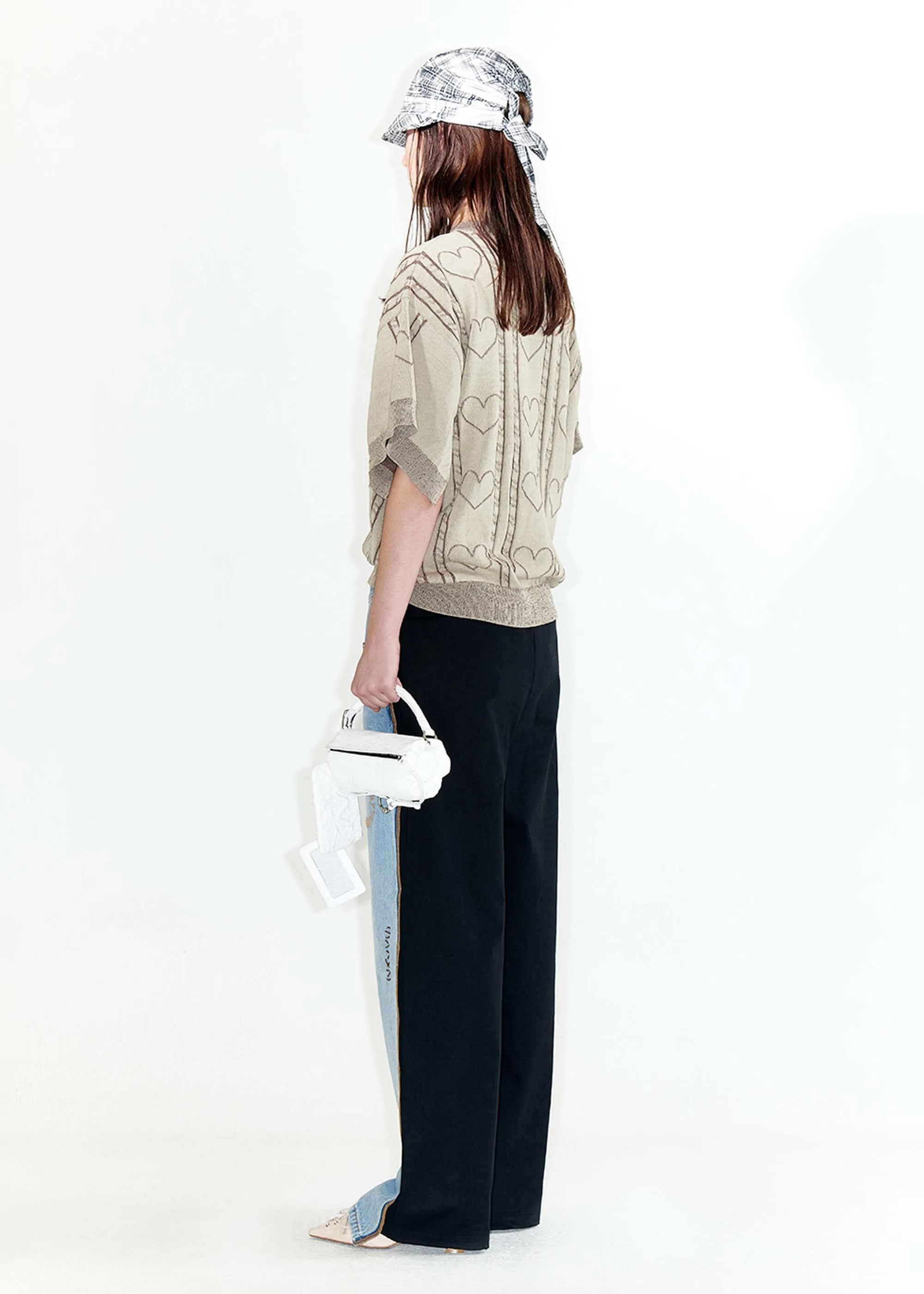 Blue and Black Combination Jeans