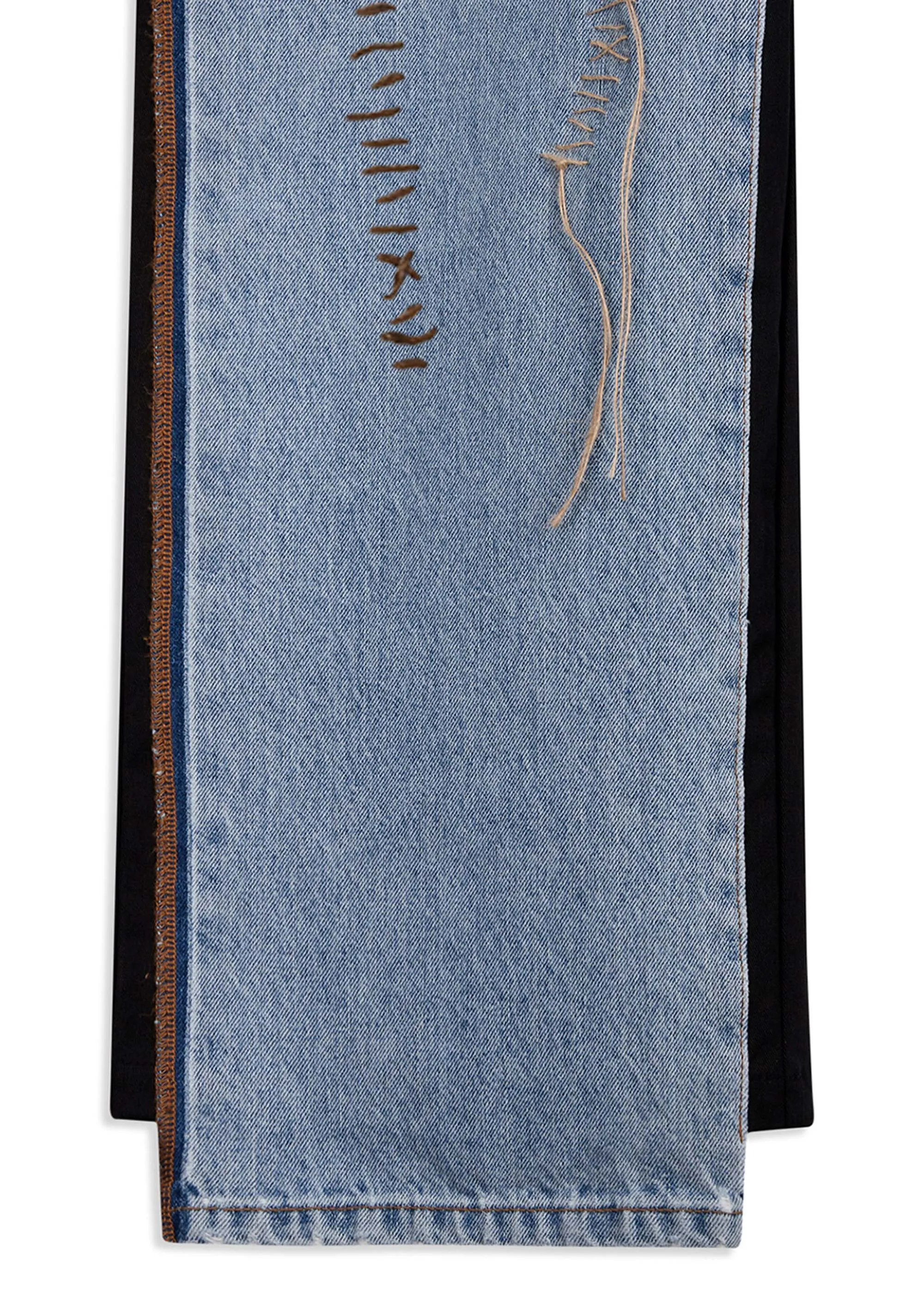Blue and Black Combination Jeans