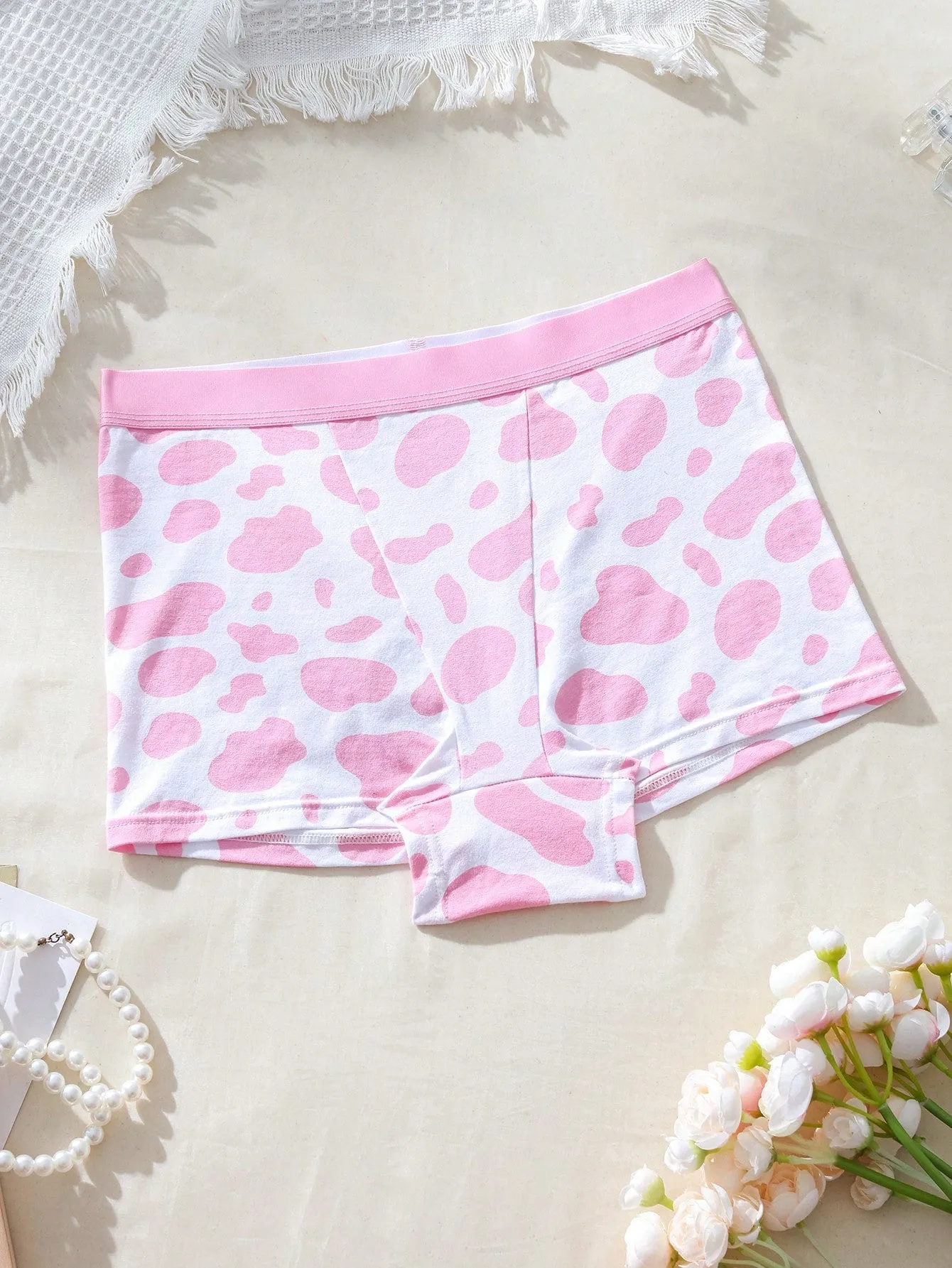 Boyshorts de vaca Cherry Vibes: Estilo y comodidad 🐄✨