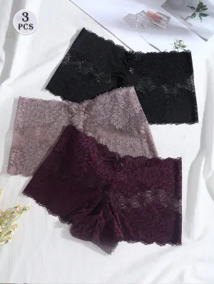 Bragas románticas con lazo y encaje floral - Cherry Vibes