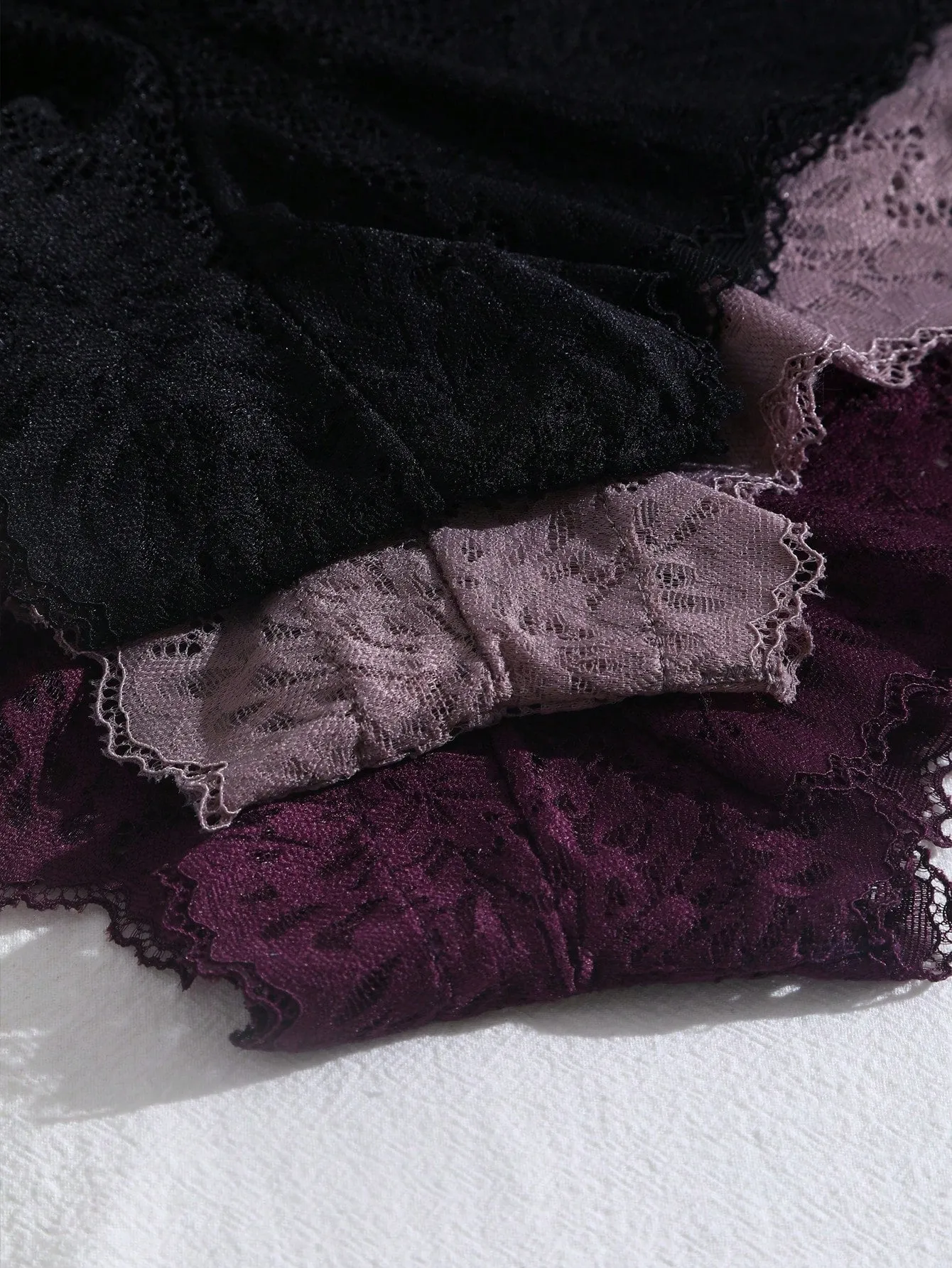 Bragas románticas con lazo y encaje floral - Cherry Vibes