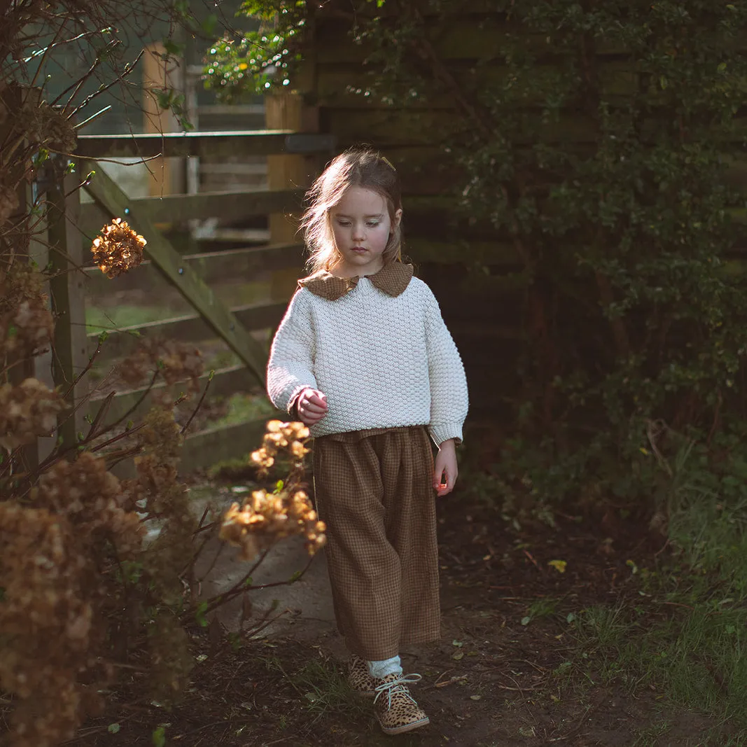 chess trousers | nut brown mini check