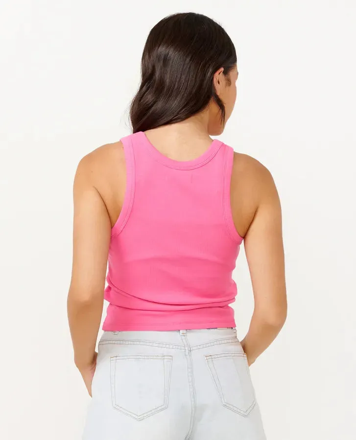 Classic Ribbed Tank - Hot Pink