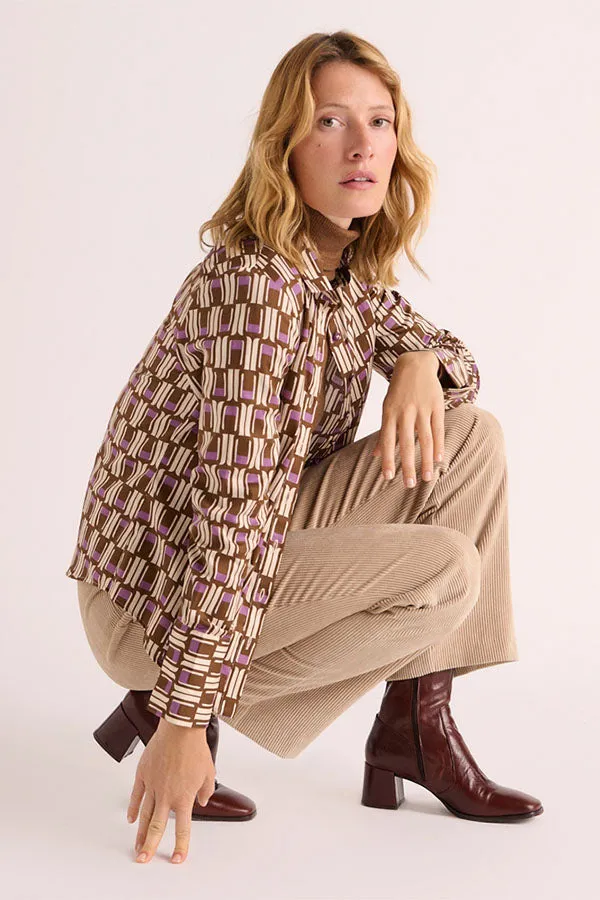 CLEMTATITE PRINTED BLOUSE