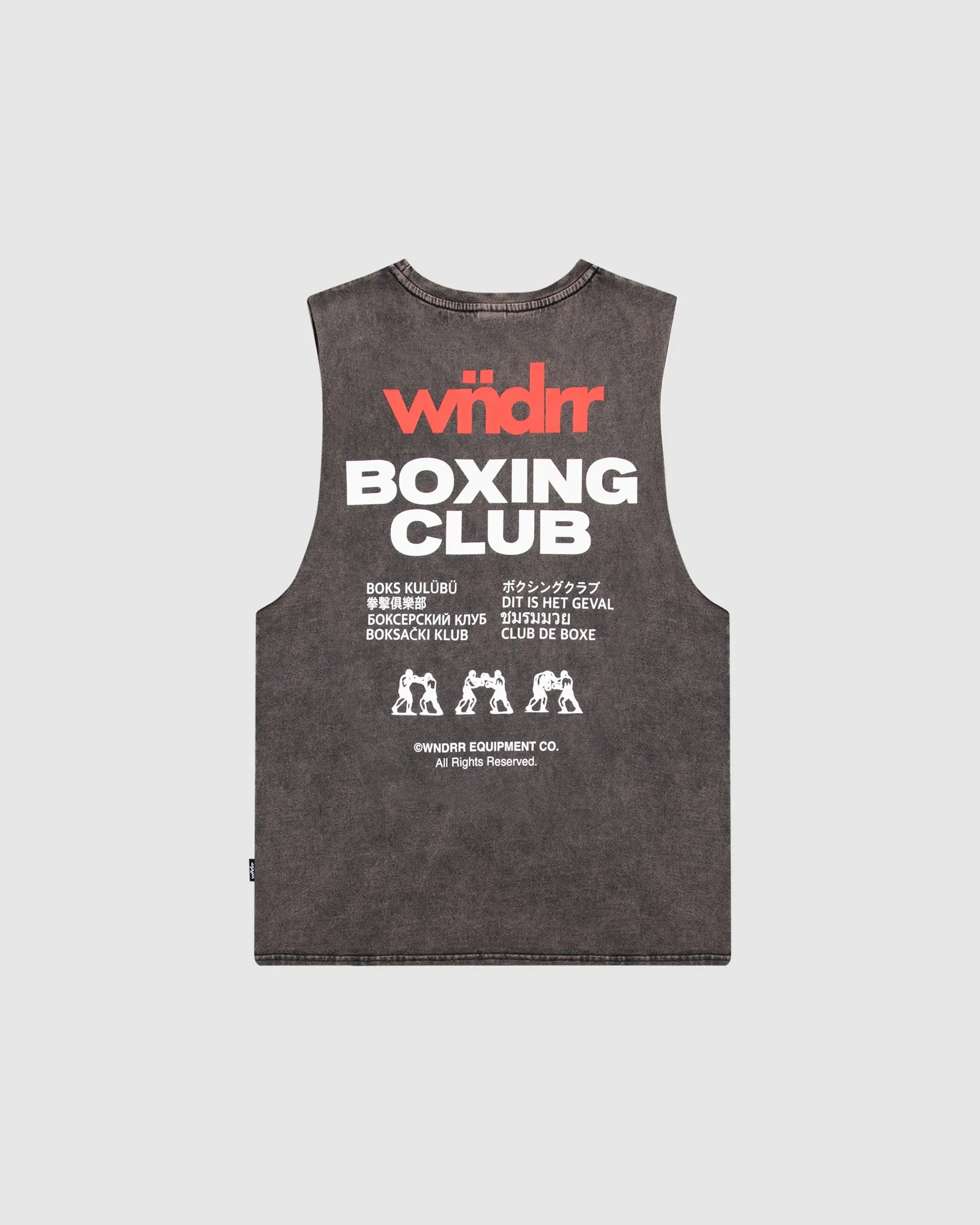 CLUB DE BOXE MUSCLE TOP - WASHED BLACK