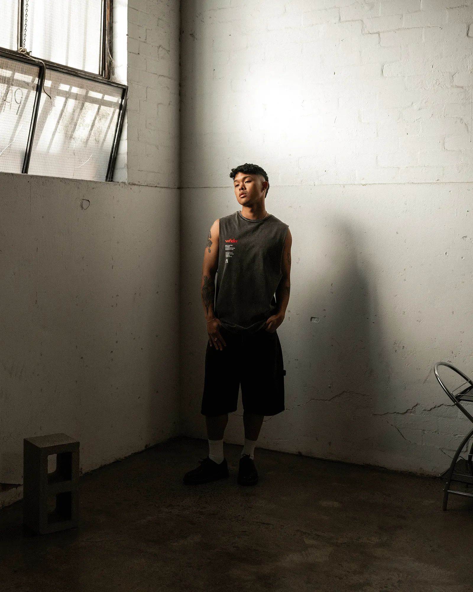 CLUB DE BOXE MUSCLE TOP - WASHED BLACK
