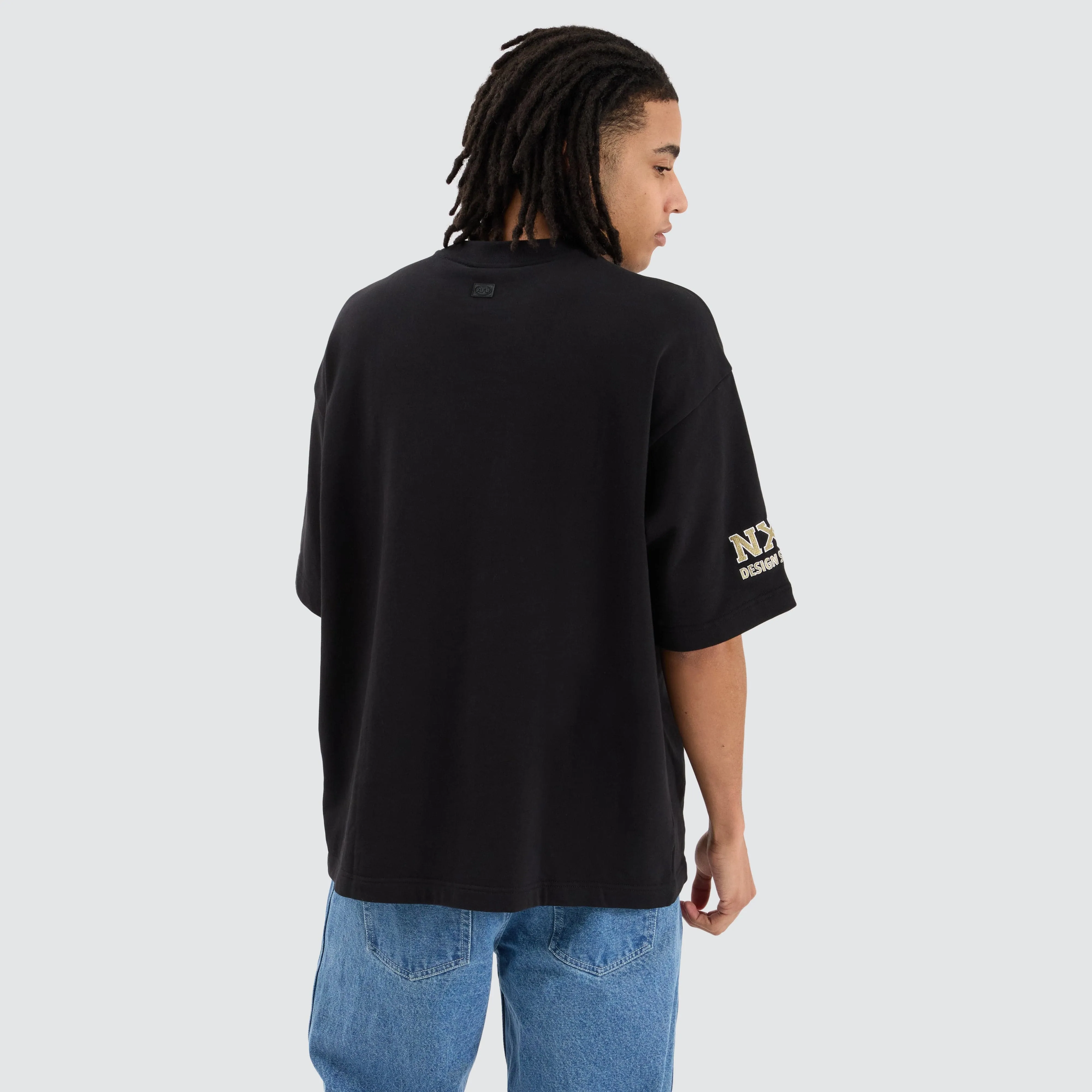 Collingwood Magpies AFL Mega Loopback Tee Jet Black