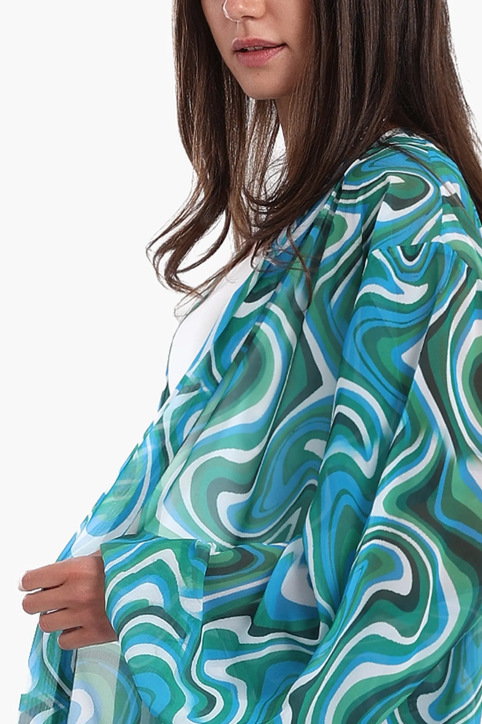 Colored Midi Length Kimono