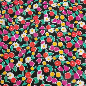 Cotton Floral Jacquard , Black