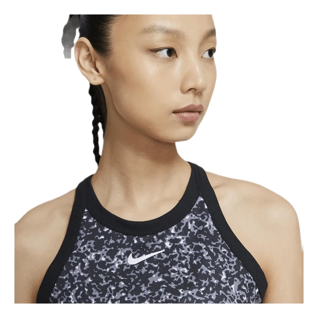 Court Dry Printed Tank White/Black