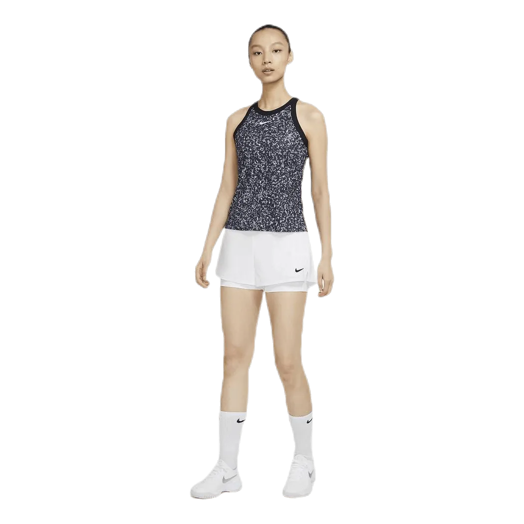 Court Dry Printed Tank White/Black