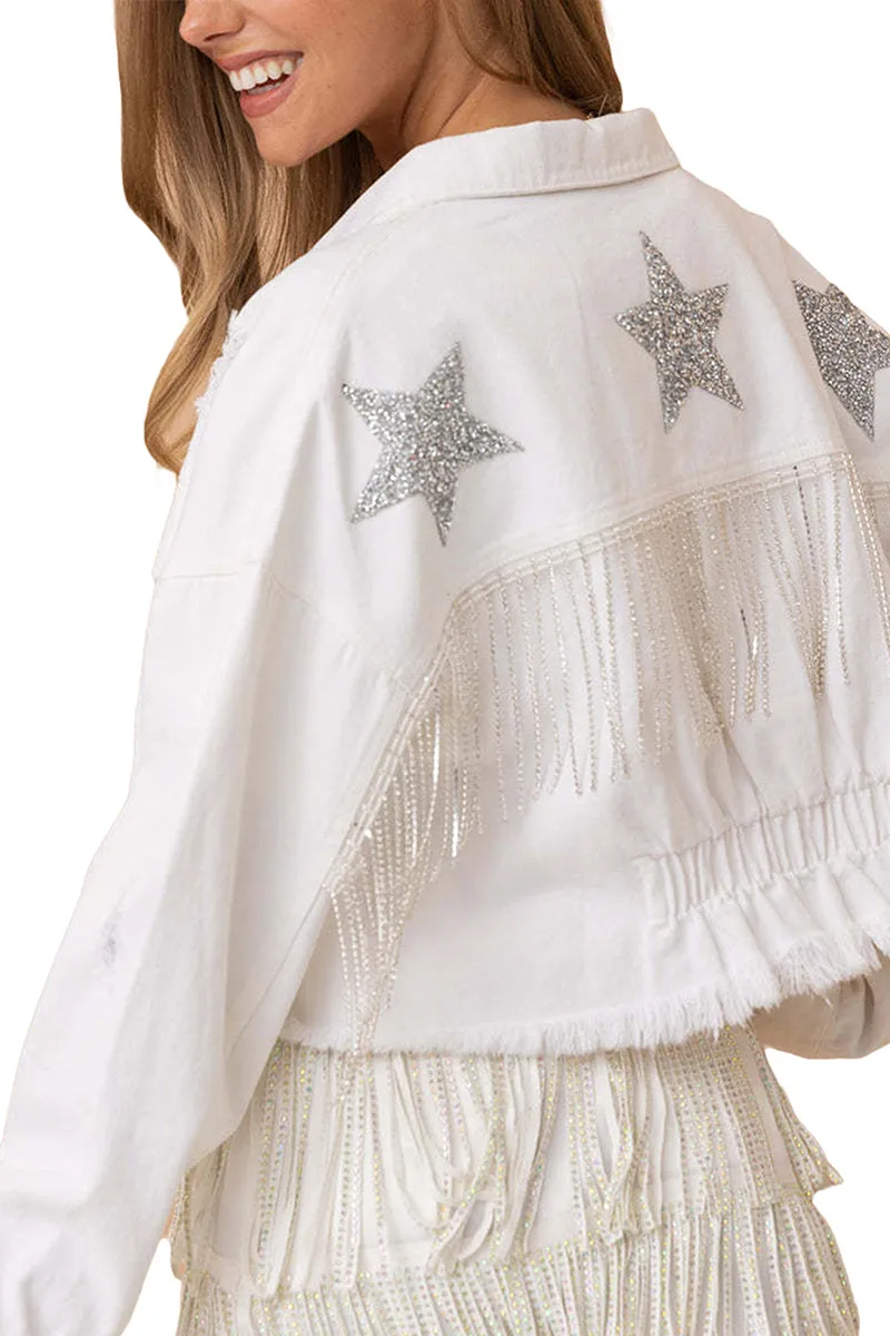 CT3108 Stars Denim Cargo Jacket Outerwear