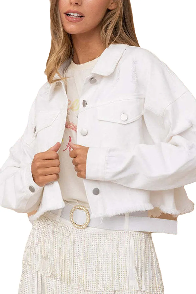 CT3108 Stars Denim Cargo Jacket Outerwear