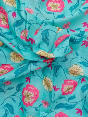 Digital Printed Linen Spun Cotton Soft Fabric