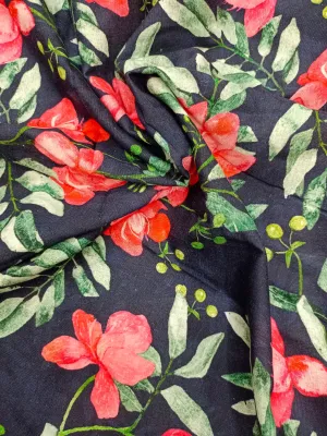 Digital Printed Linen Spun Cotton Soft Fabric