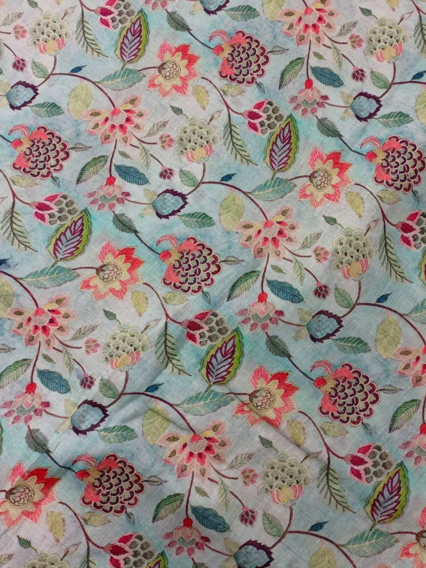 Digital Printed Pure Linen Fabric
