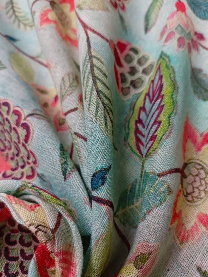 Digital Printed Pure Linen Fabric