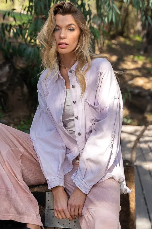 DISTRESSED OVERSIZED SHACKET