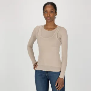Double Layer Tank / Long Sleeve - Feather Grey