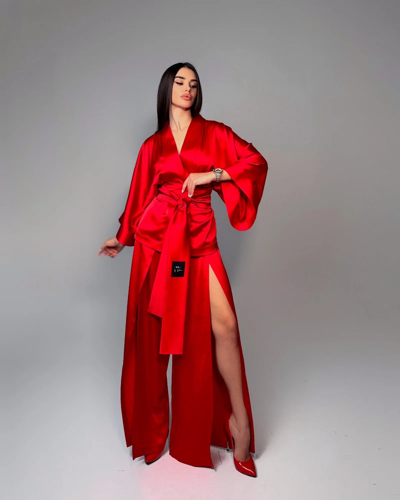 Elegant Satin Suite Red
